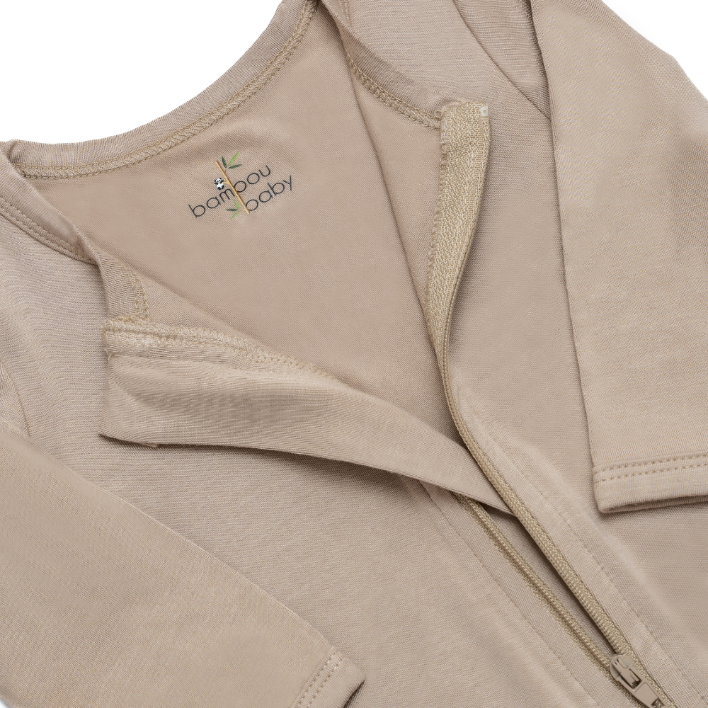 Strampler mit Füßen | Taupe